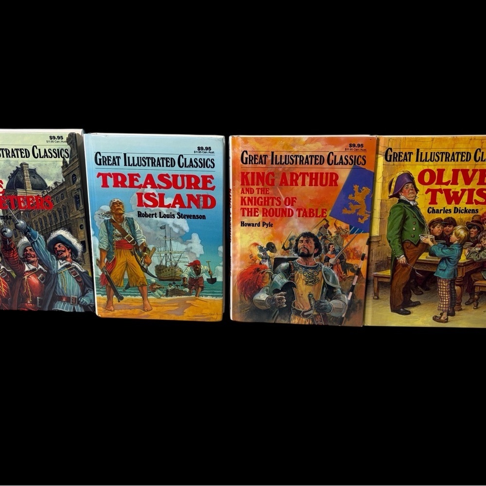 Baronet Books Great Illustrated Classics 4 Volume Bundle Childrens Books